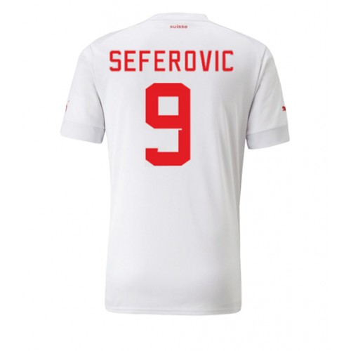 Pánský Fotbalový dres Švýcarsko Haris Seferovic #9 MS 2022 Venkovní Krátký Rukáv